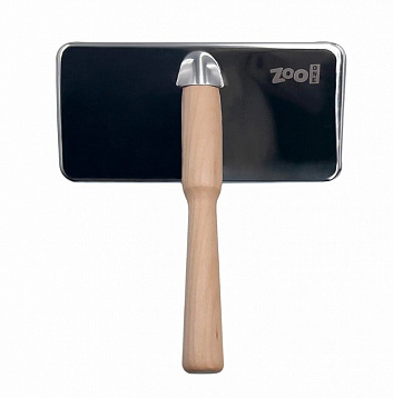 Пуходёрка ZooOne ОПТИМА металлическая малая с каплей деревянная ручка 46841L 