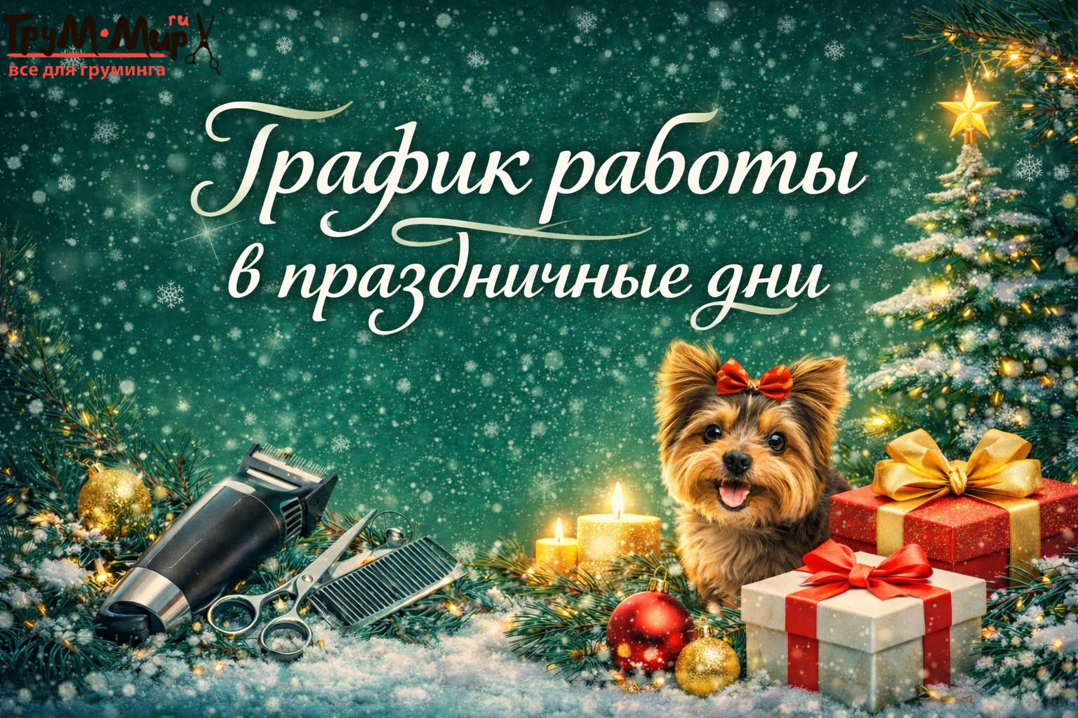 График работы интернет-магазина "Грум-Мир" в праздничные дни