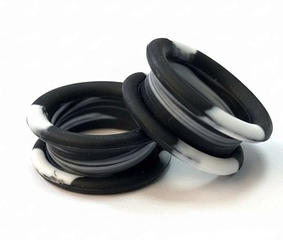 Komondor Кольца для ножниц матовые черные (пара), KRp-007