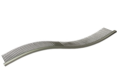 Komondor Гребень Silver, 24.5 см, волна 50/50, KG-013