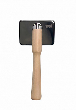 Пуходёрка ZooOne ОПТИМА металлическая малая с каплей деревянная ручка 468410S