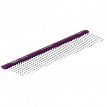 Hello Pet Гребень 19,2 см с овальной фиолетовой ручкой, зуб 3,4 см, 63191