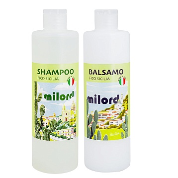Набор MILORD "Fico Sicilia" шампунь и бальзам успокаивающий по 300 мл., NM0039
