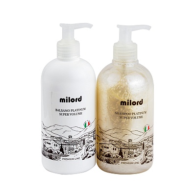Набор MILORD Премиум PLATINUM шампунь и бальзам по 500 мл