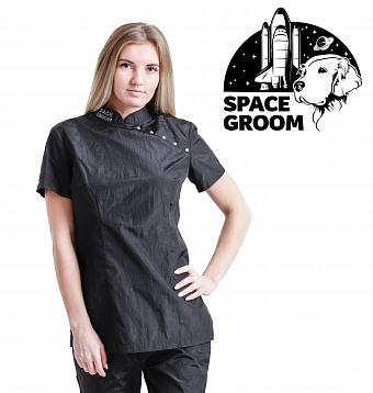 Блуза SPACE GROOM STAR черная XXL  R01-1