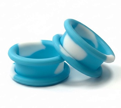 Komondor Кольца для ножниц матовые голубые (пара), KRp-006
