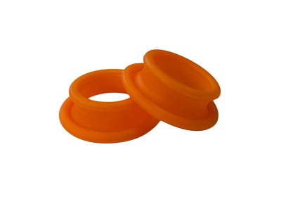 Komondor Кольца для большого пальца матовые оранжевые (пара), KRbf-010
