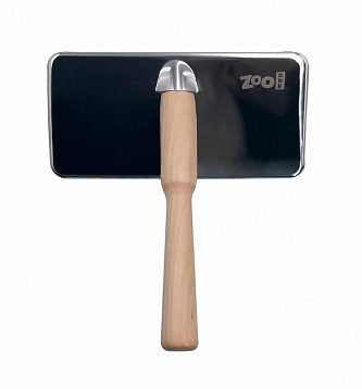 Пуходёрка ZooOne ОПТИМА металлическая большая с каплей деревянная ручка 468410L