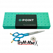 Ножницы G-Point, прямые 6,5 для корейской стрижки GP-650ABlue