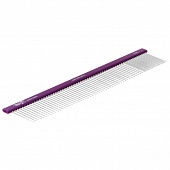 Hello Pet Гребень алюм. 25 см с плоской фиолетовой ручкой, зуб 3,3 см, 20/80, 61253