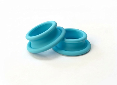 Komondor Кольца для большого пальца матовые голубые (пара), KRbf-012