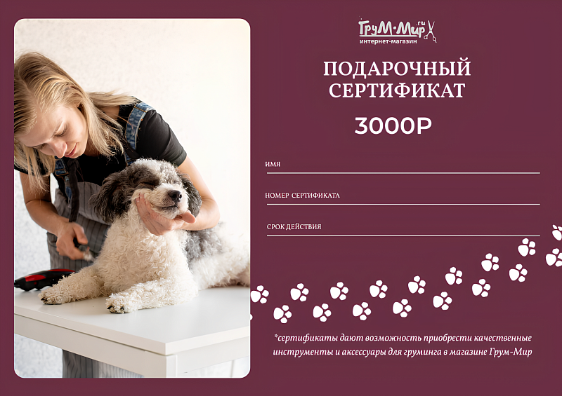 Сертификат подарочный  - 3000₽