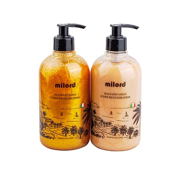 MILORD Премиум GOLD шампунь и бальзам по 500 мл