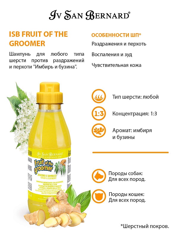 Шампунь IV SAN BERNARD "Имбирь-бузина" 500 мл