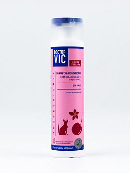 Шампунь-кондиционер Doctor VIC «CHERRY VANILLA» для кошек всех пород 0,25л