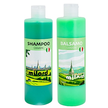 MILORD Набор Питательный Бальзам + Шампунь "Канапа", 2*300 мл, M3858
